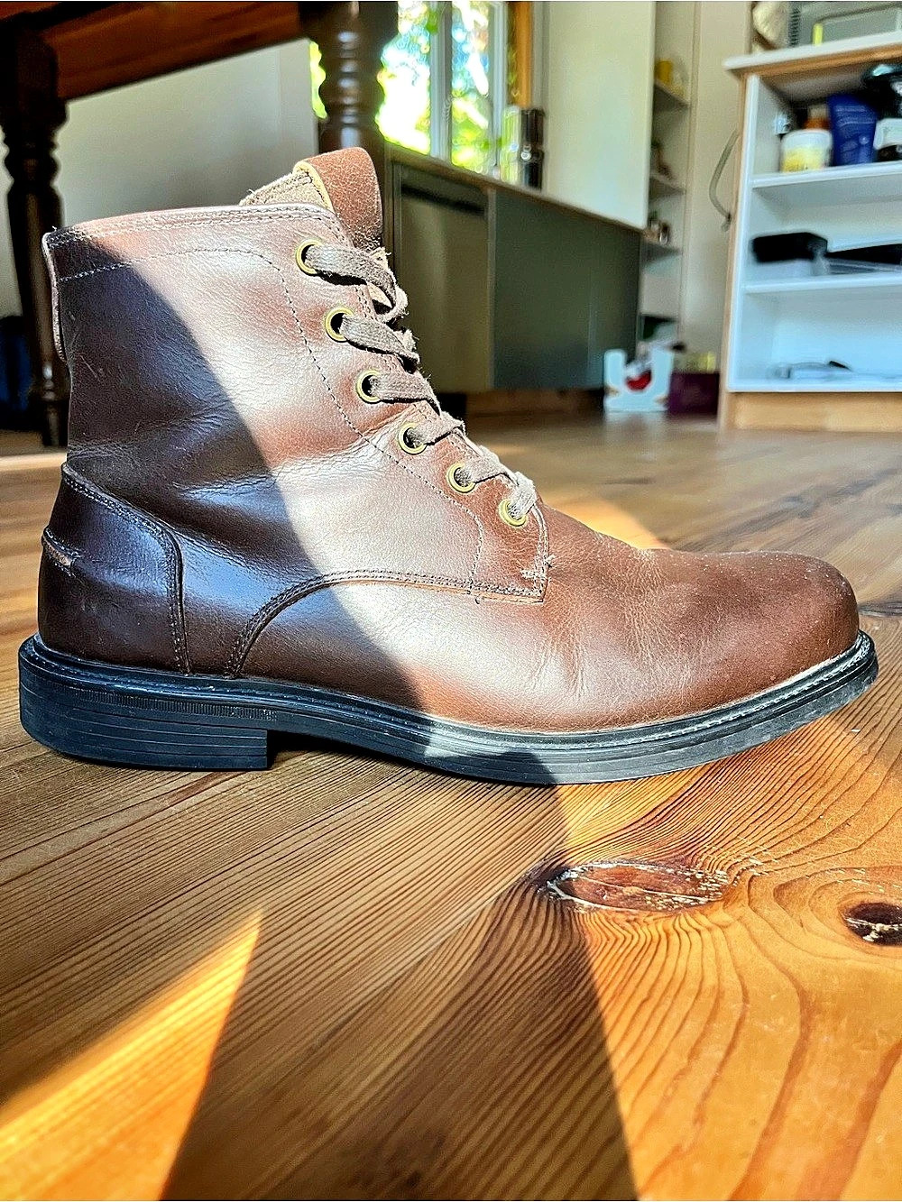 Blondo waterproof Leather Lace-Up Boots Brown US 10M